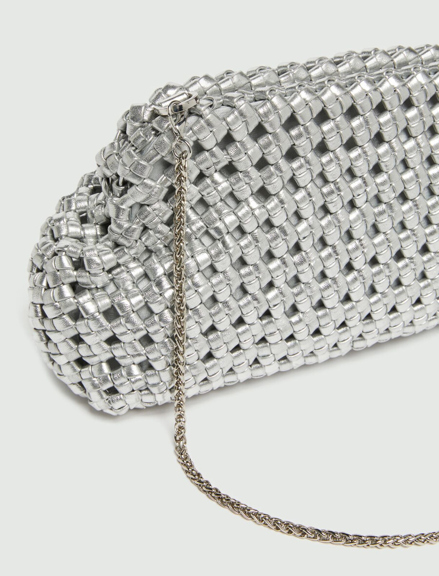 elegant liten kuvertväska - silver