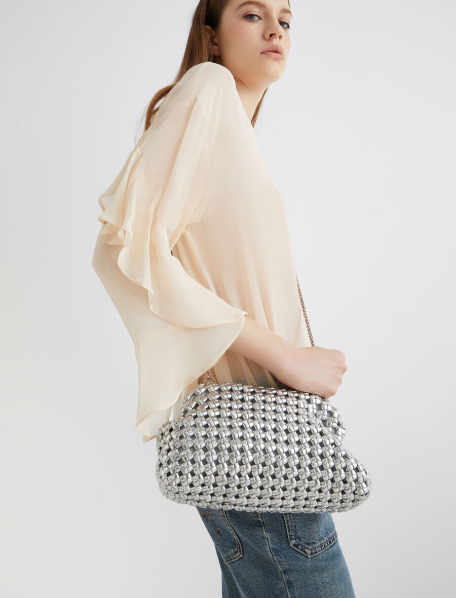 elegant liten kuvertväska - silver