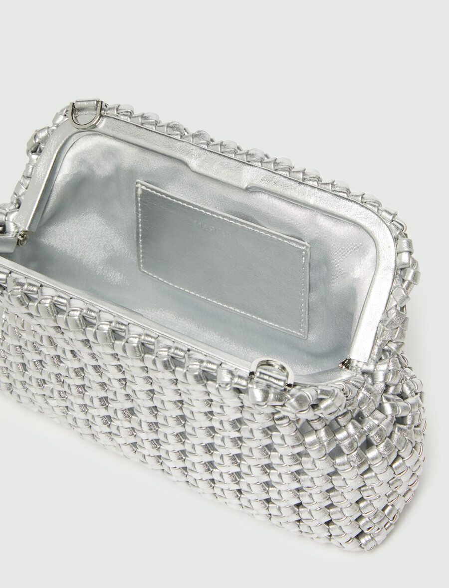 elegant liten kuvertväska - silver