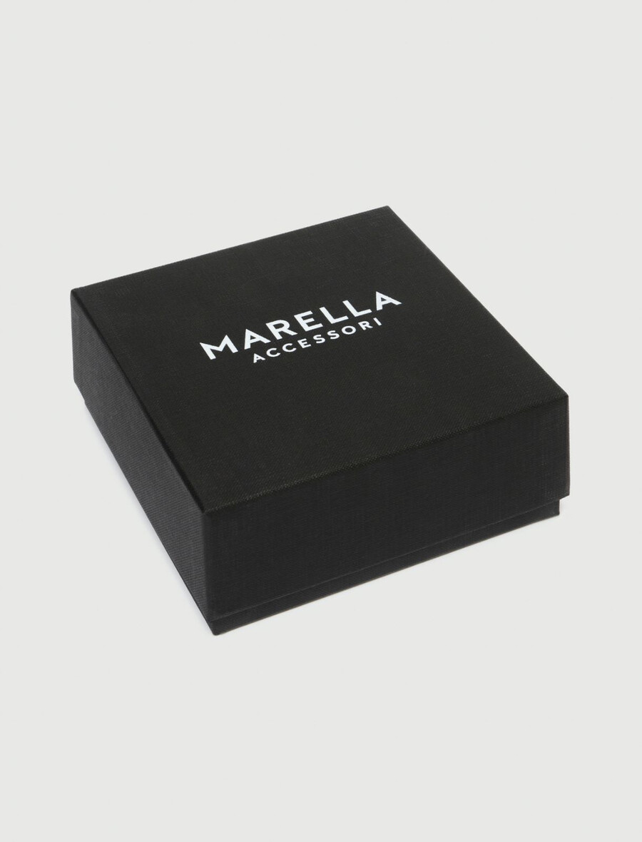 bälte med målat spänne - svart