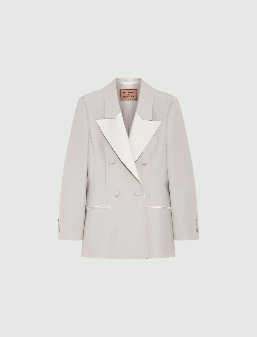 slim fit kavaj - ivory