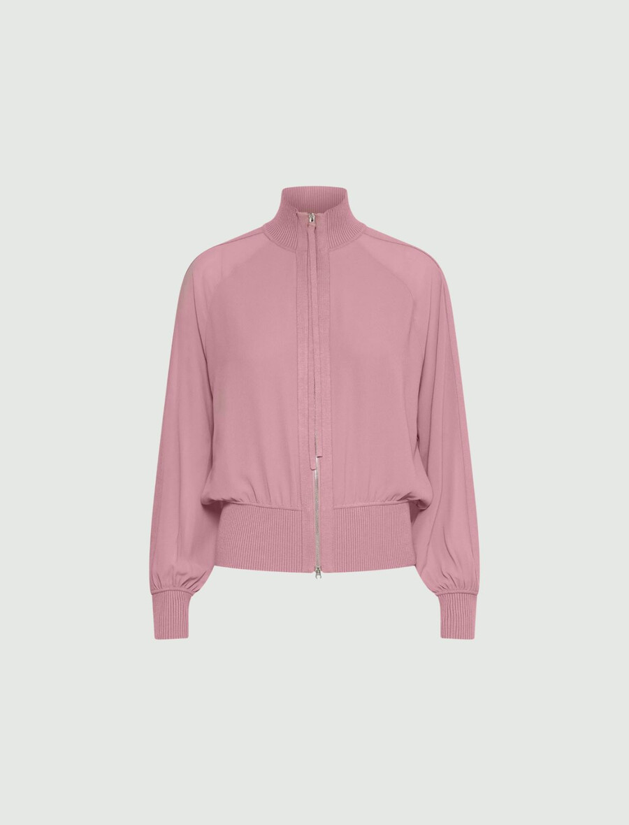 sportig georgette blouson jacka - hydrangea