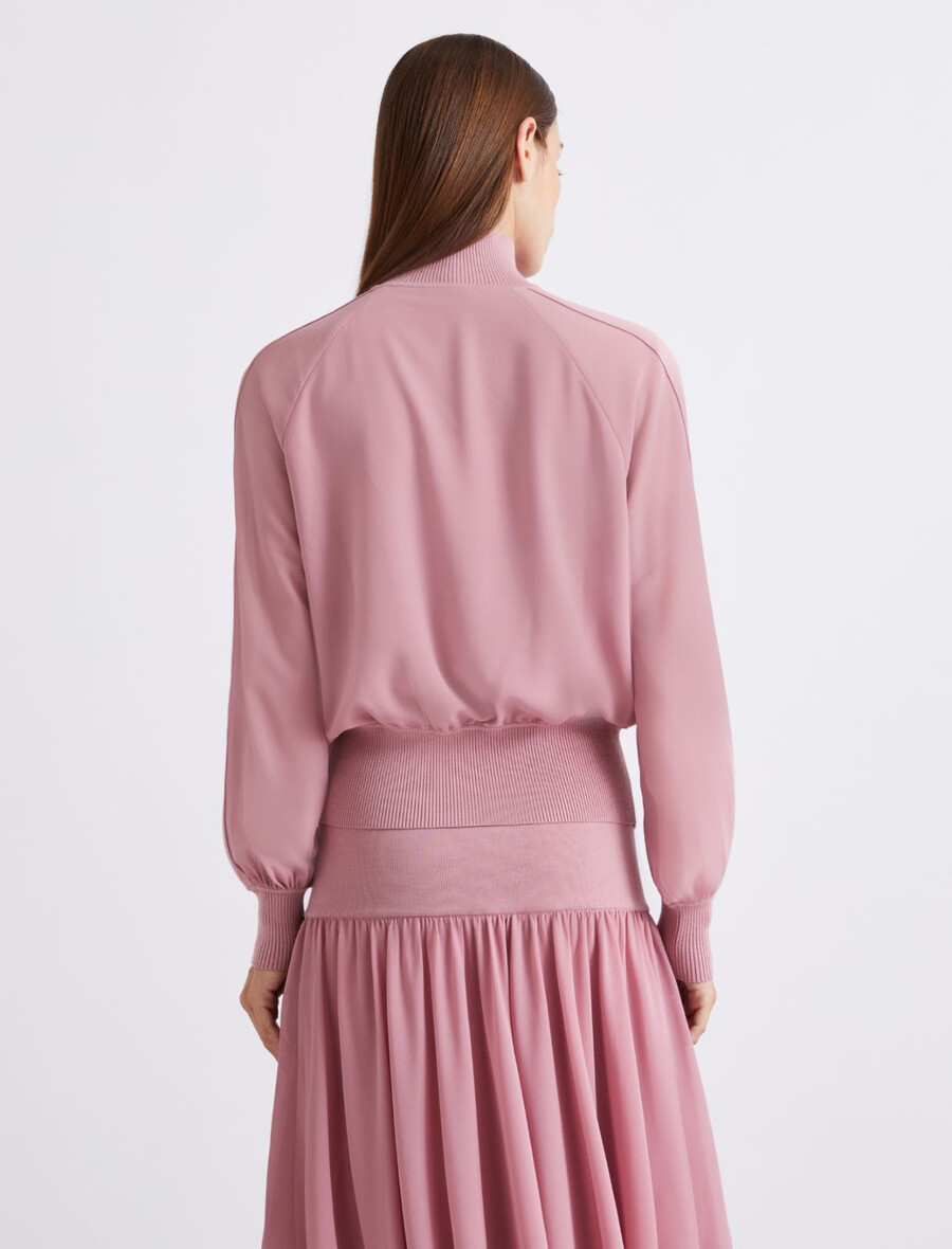 sportig georgette blouson jacka - hydrangea