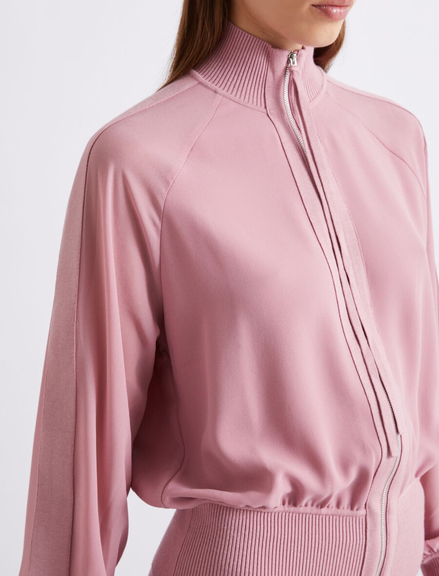 sportig georgette blouson jacka - hydrangea