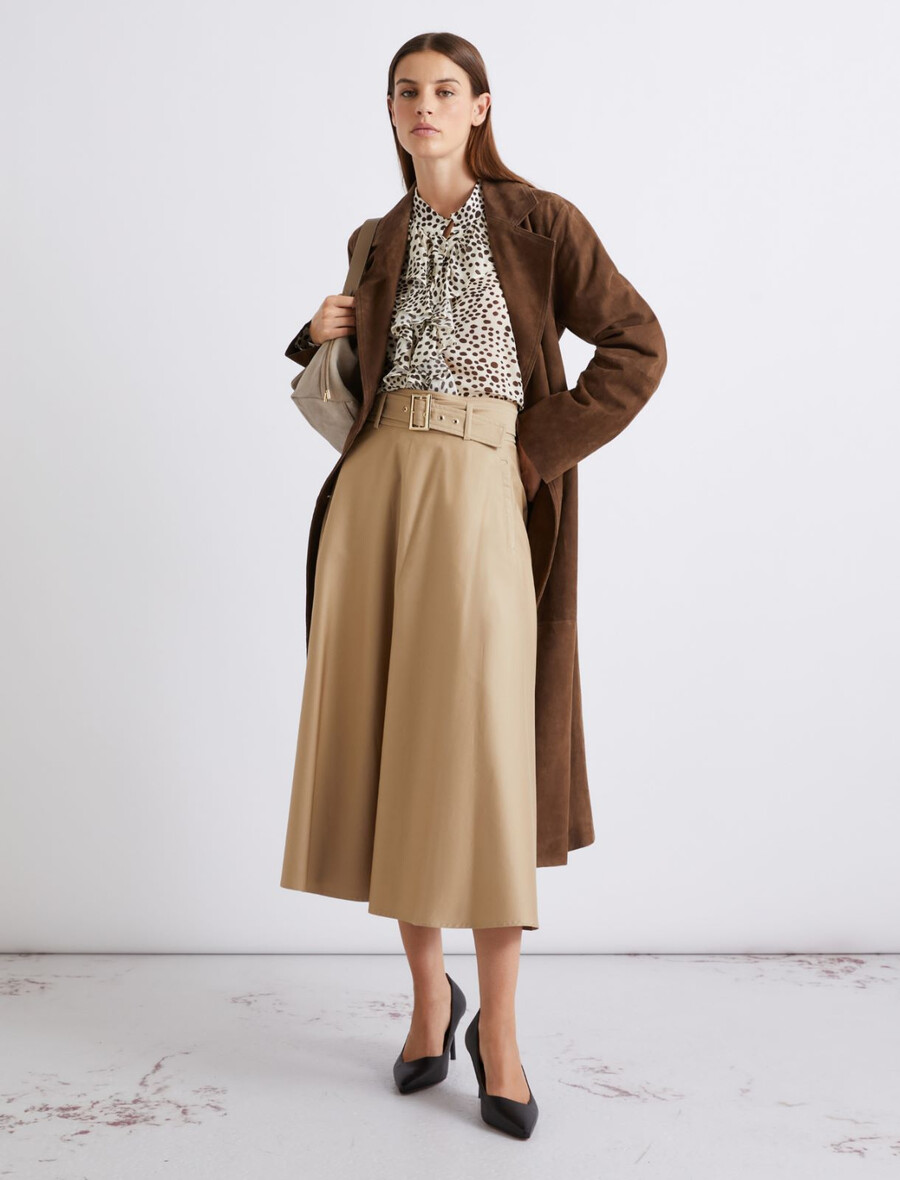 trenchcoat i mocka - brun