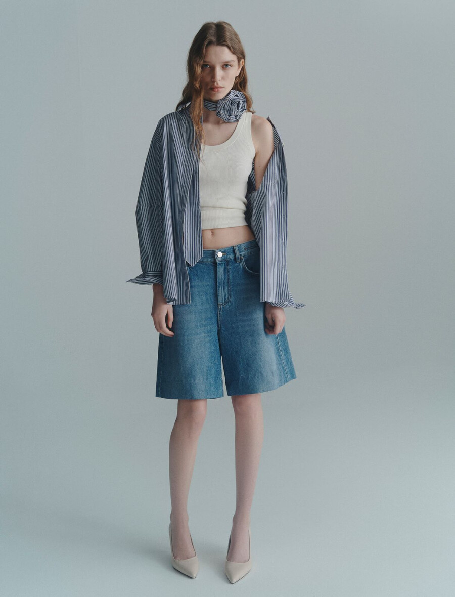 jeansshorts - delave` blÅ