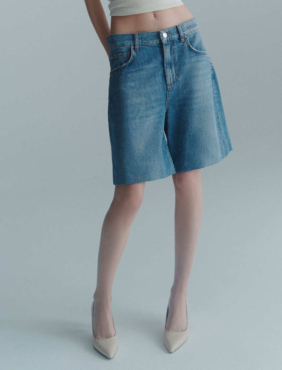 jeansshorts - delave` blÅ