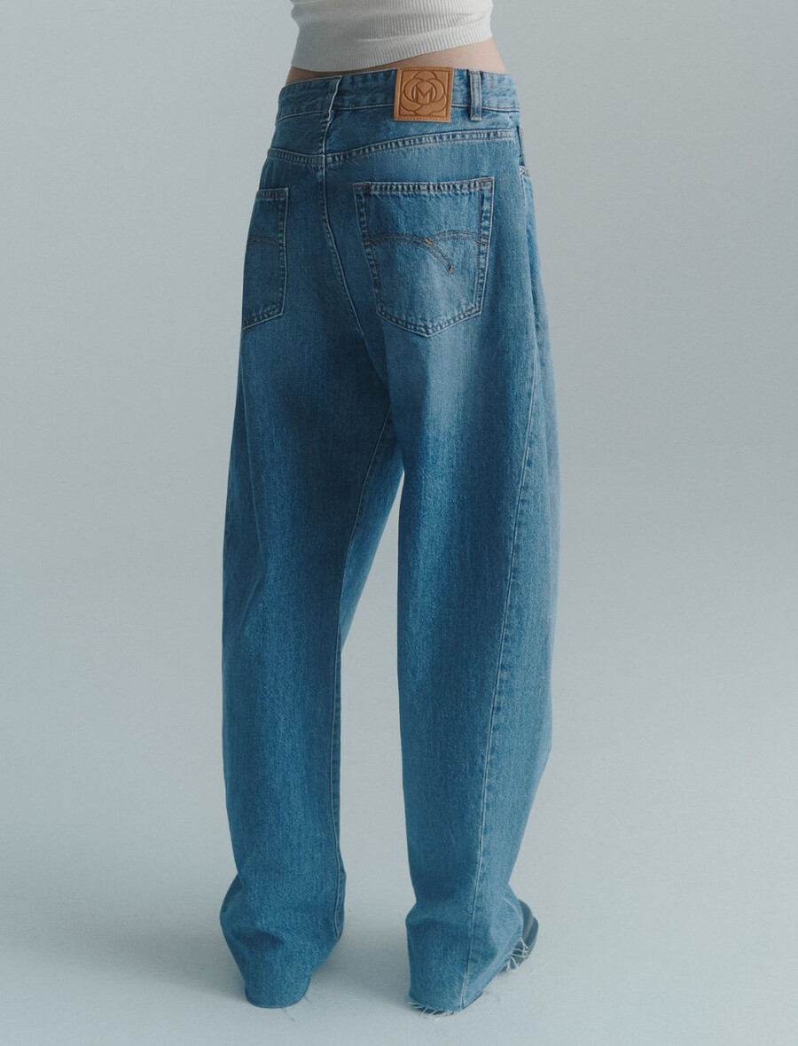 avslappnade jeans med tunn ben - delave` blÅ