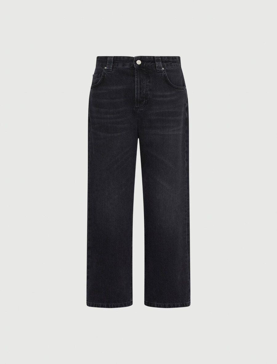 mom jeans - svart
