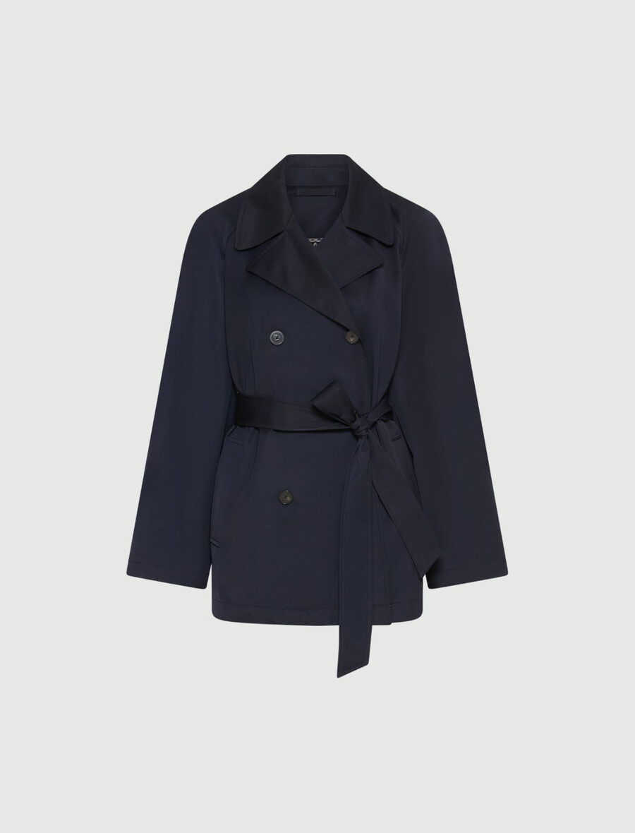 teknisk bomullstretchcoat - marinblÅ