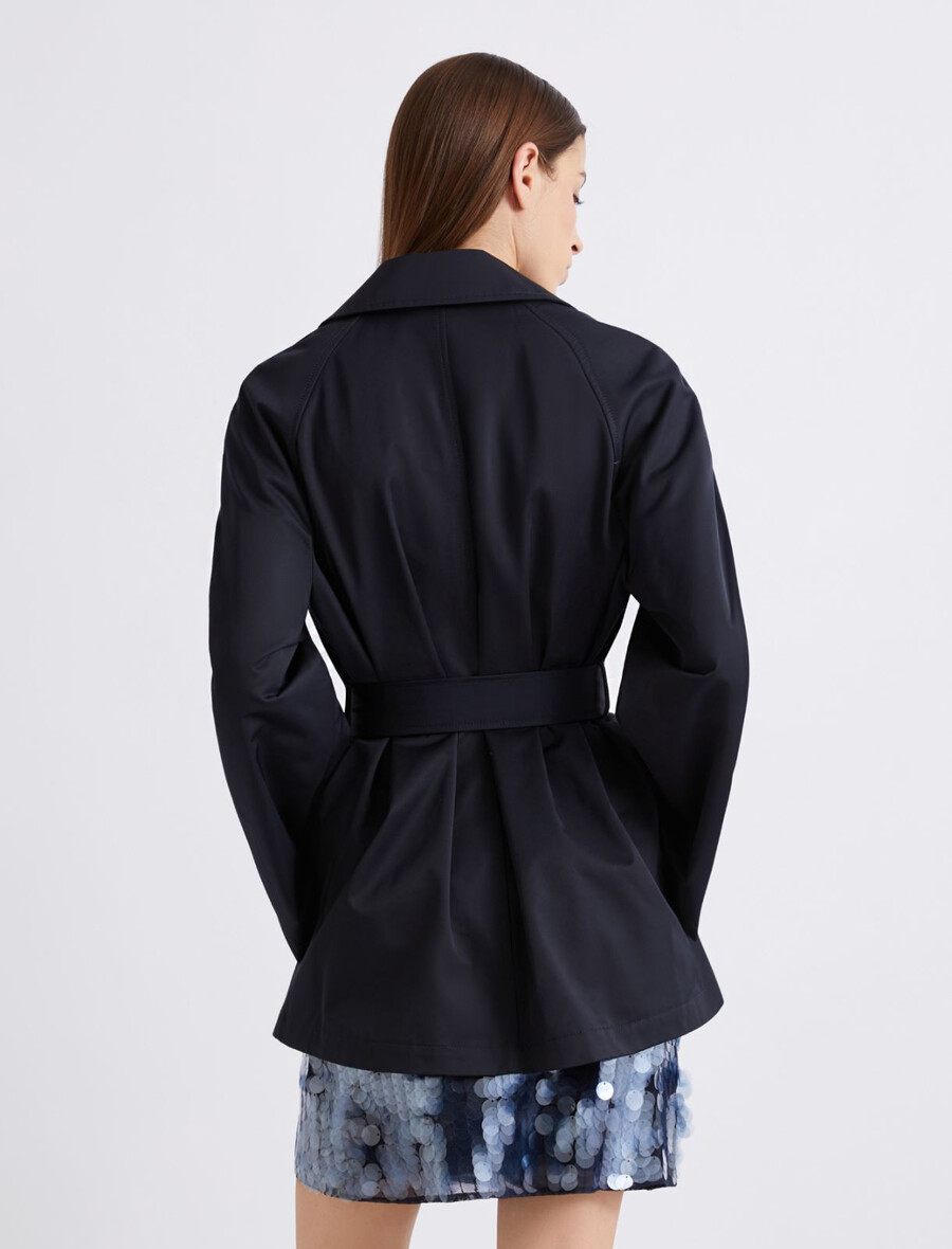 teknisk bomullstretchcoat - marinblÅ
