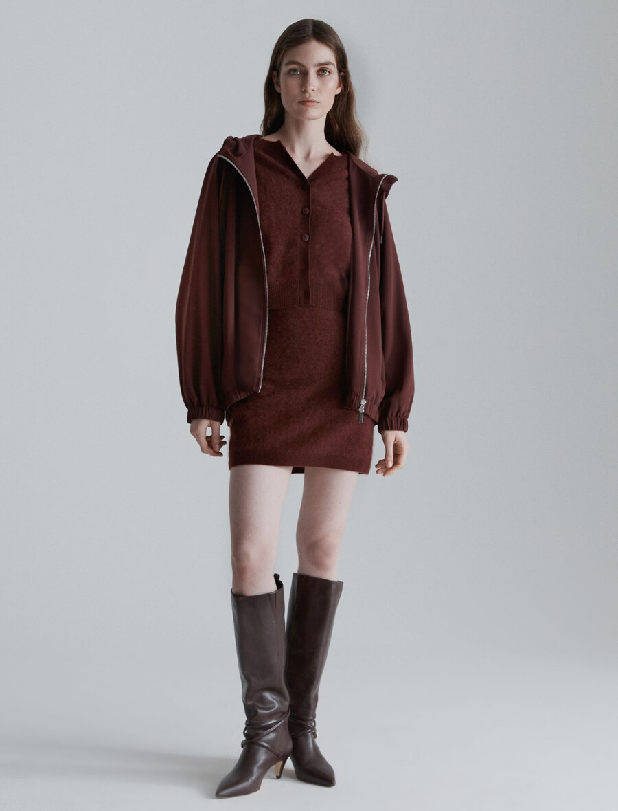 vattenavvisande blousonjacka - bordeaux