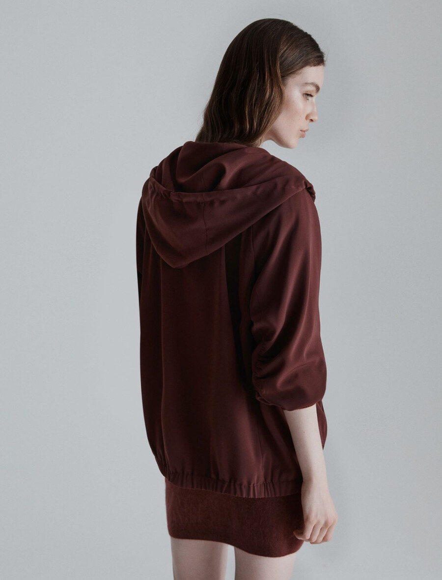 vattenavvisande blousonjacka - bordeaux