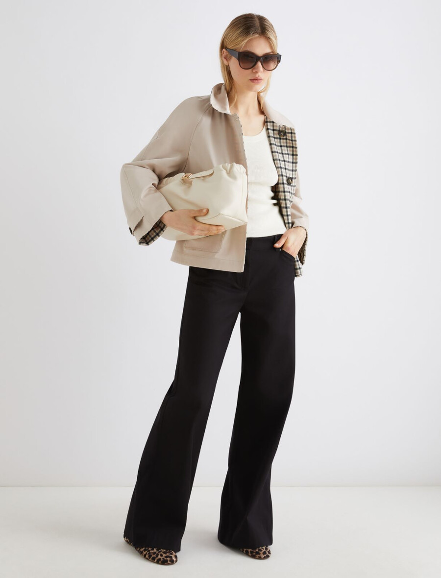 kort stretchig gabardin trenchcoat - rope