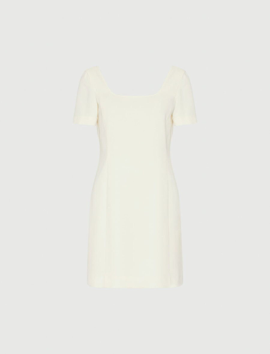 figursydd klänning - wool white