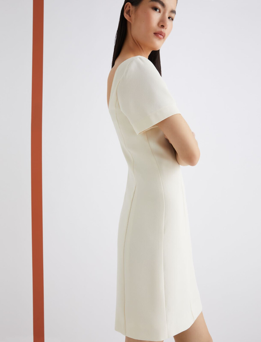 figursydd klänning - wool white