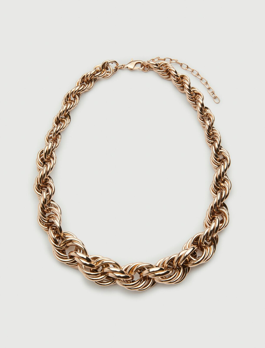 fackelhalsband med choker - guld