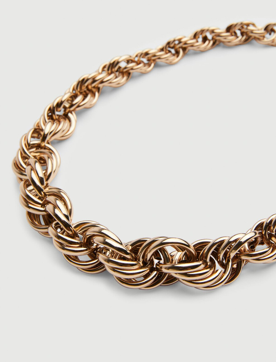 fackelhalsband med choker - guld