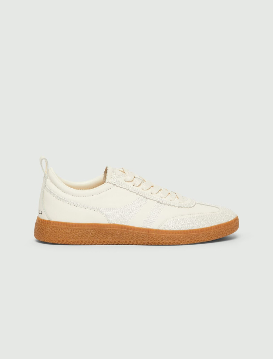 broderade sneakers - vita