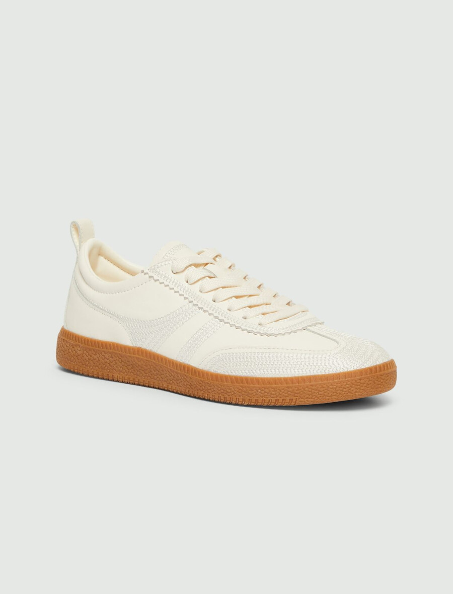 broderade sneakers - vita
