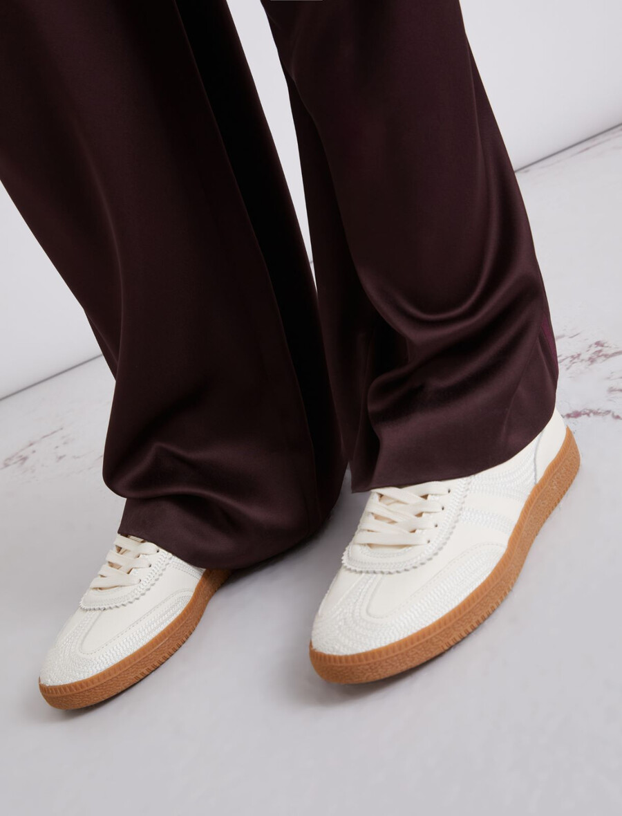 broderade sneakers - vita