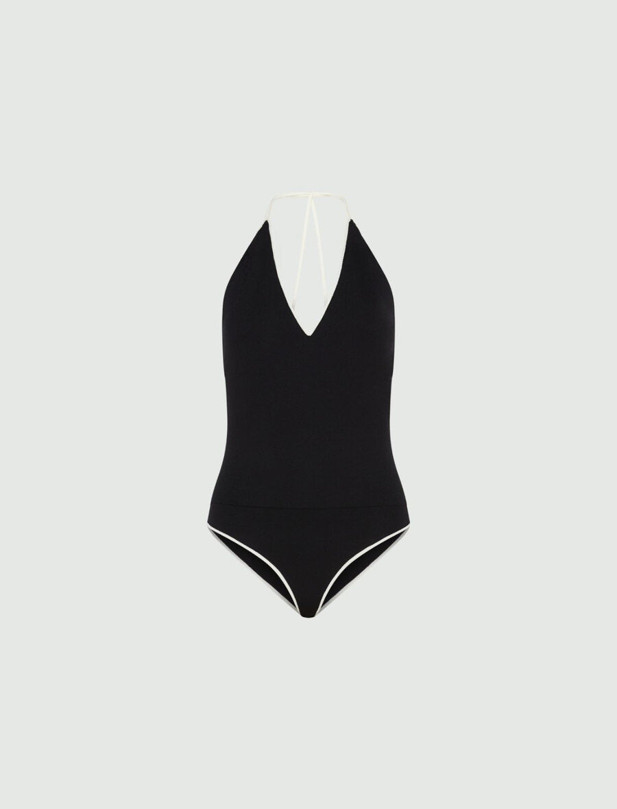 v-ringad body - svart