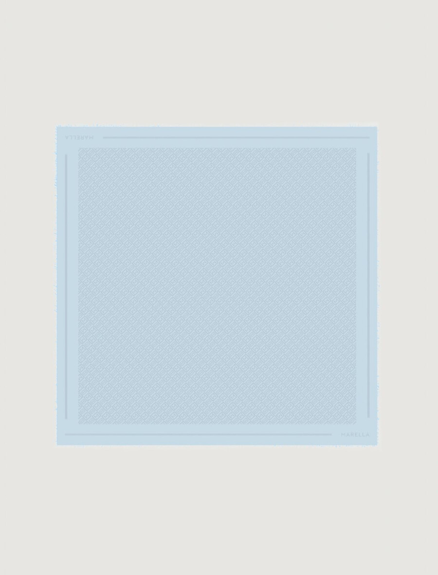 monogramsjal - ljusblÅ