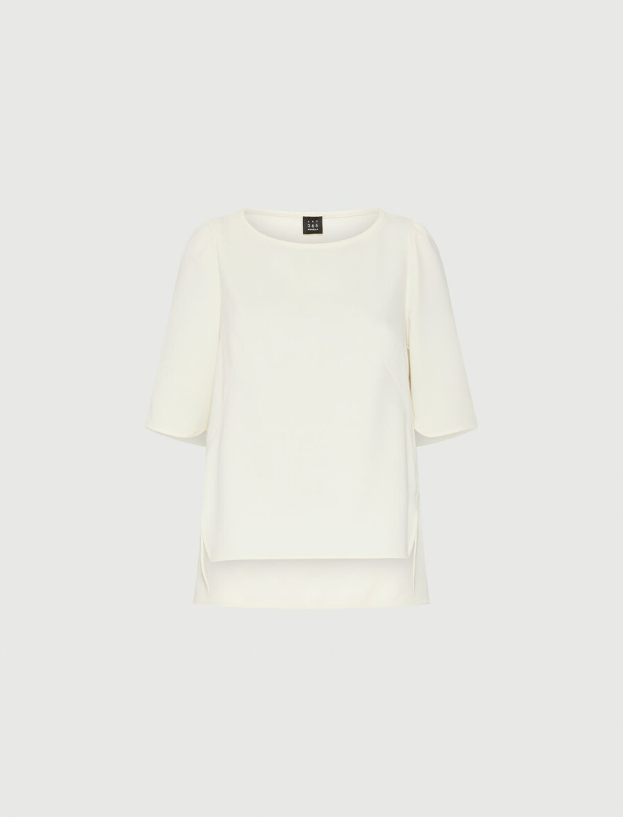 envers satin t-shirt - ull vit