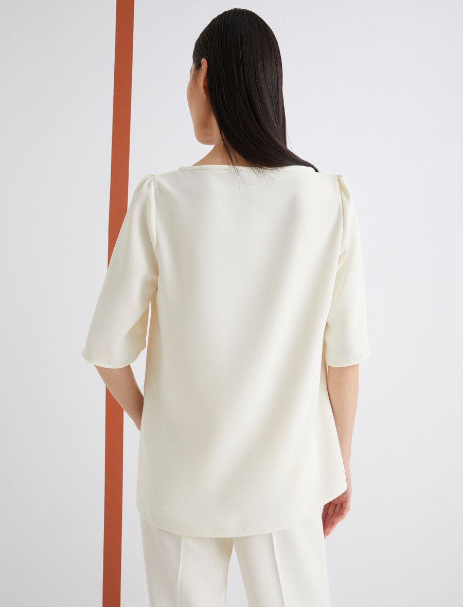envers satin t-shirt - ull vit