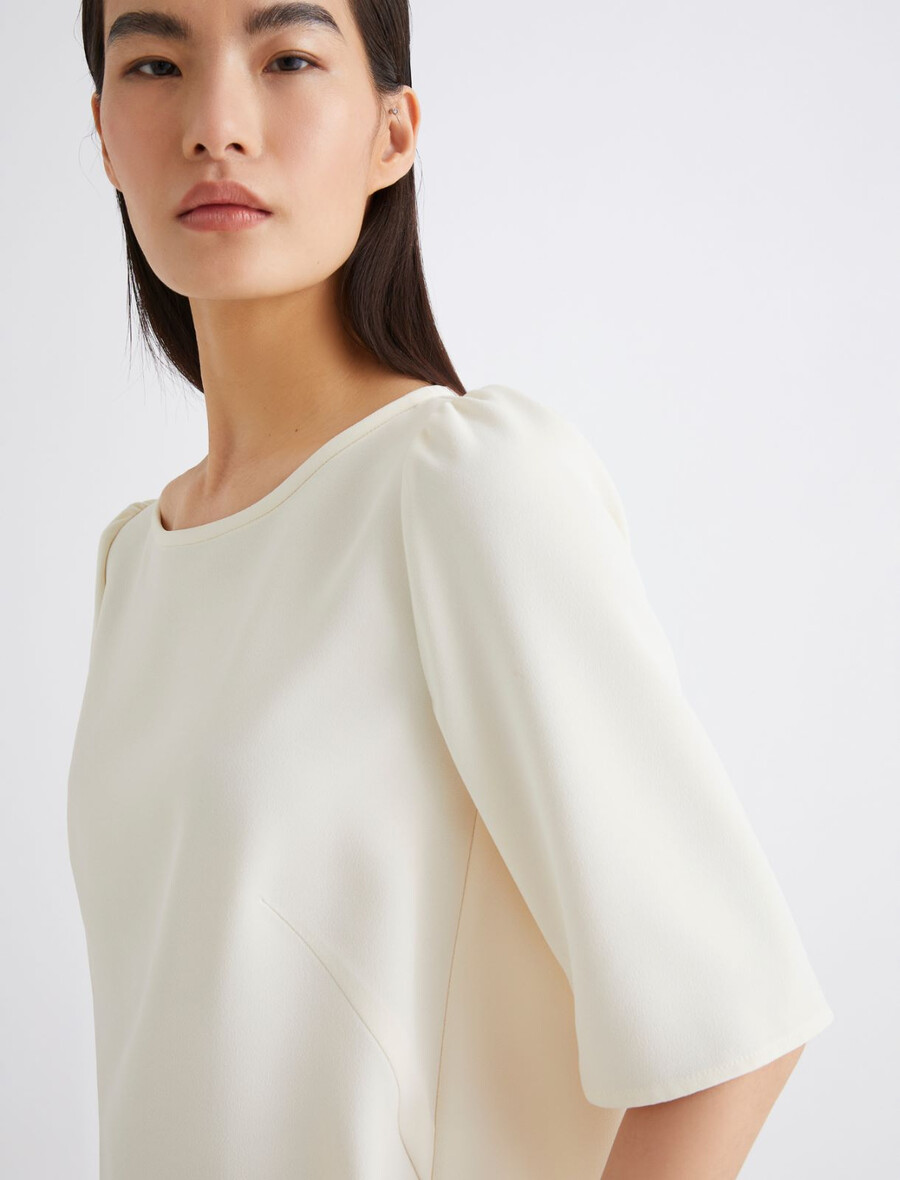 envers satin t-shirt - ull vit