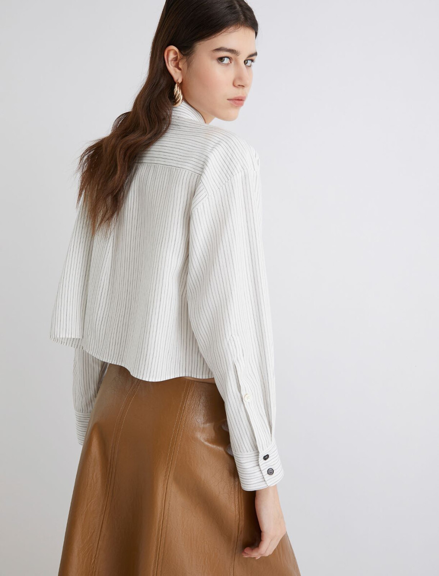 kort blus - vit