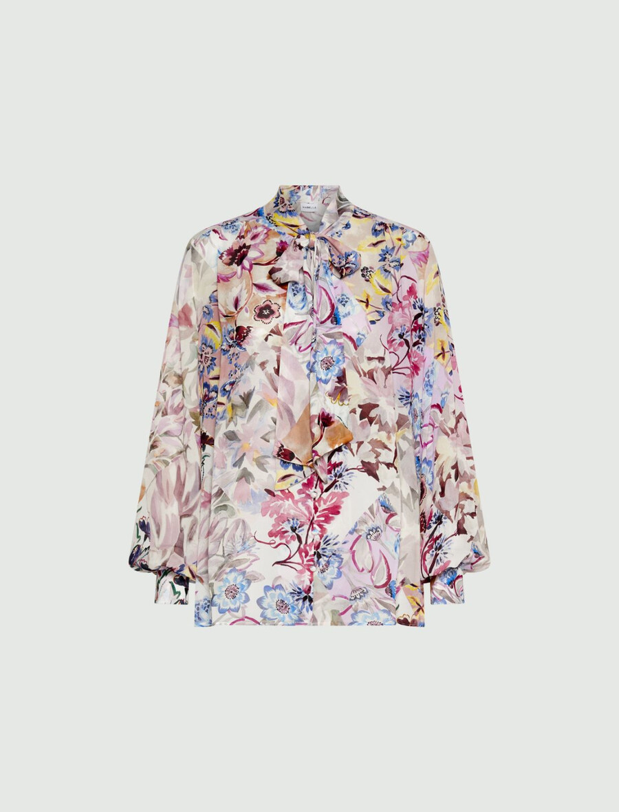 blus med skärpdetalj - rosa
