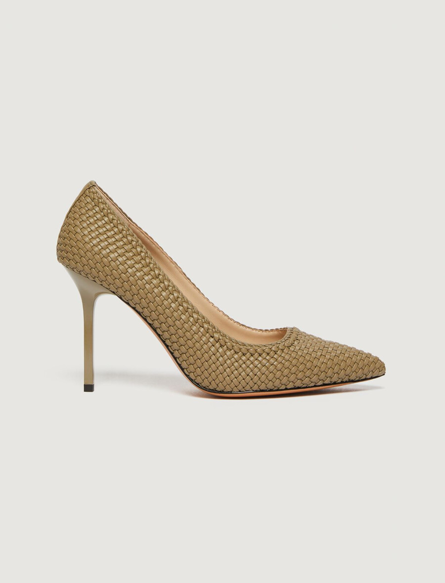 vävda pumps - kaki