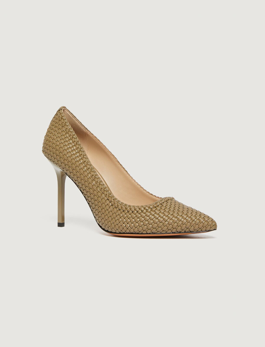 vävda pumps - kaki