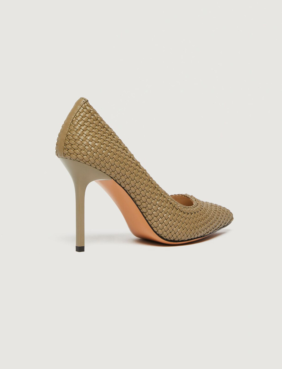vävda pumps - kaki