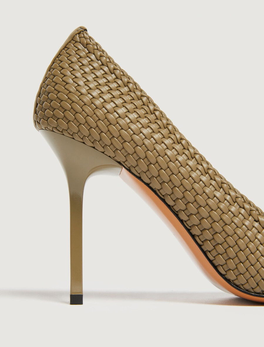 vävda pumps - kaki