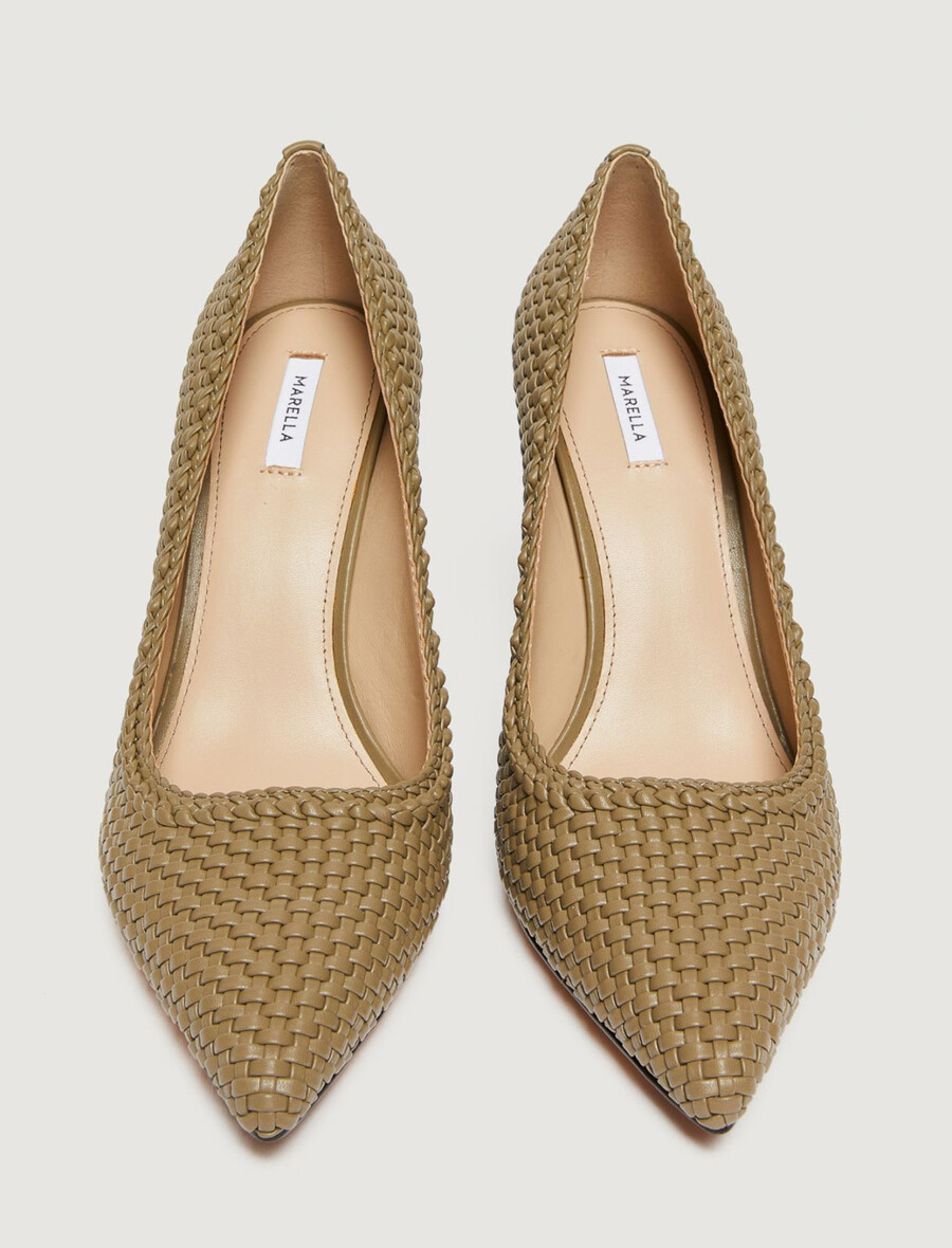 vävda pumps - kaki