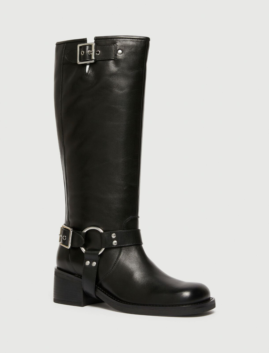 bikerboots - svart