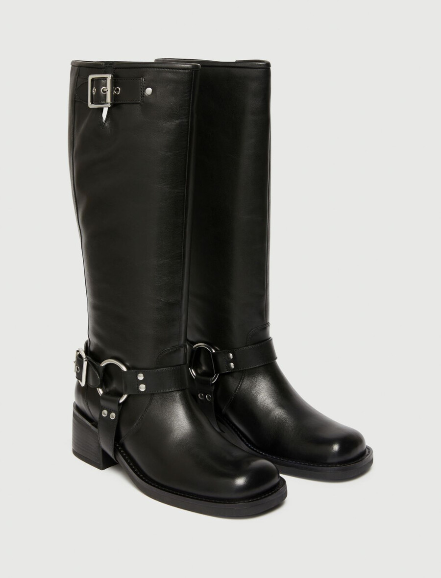 bikerboots - svart