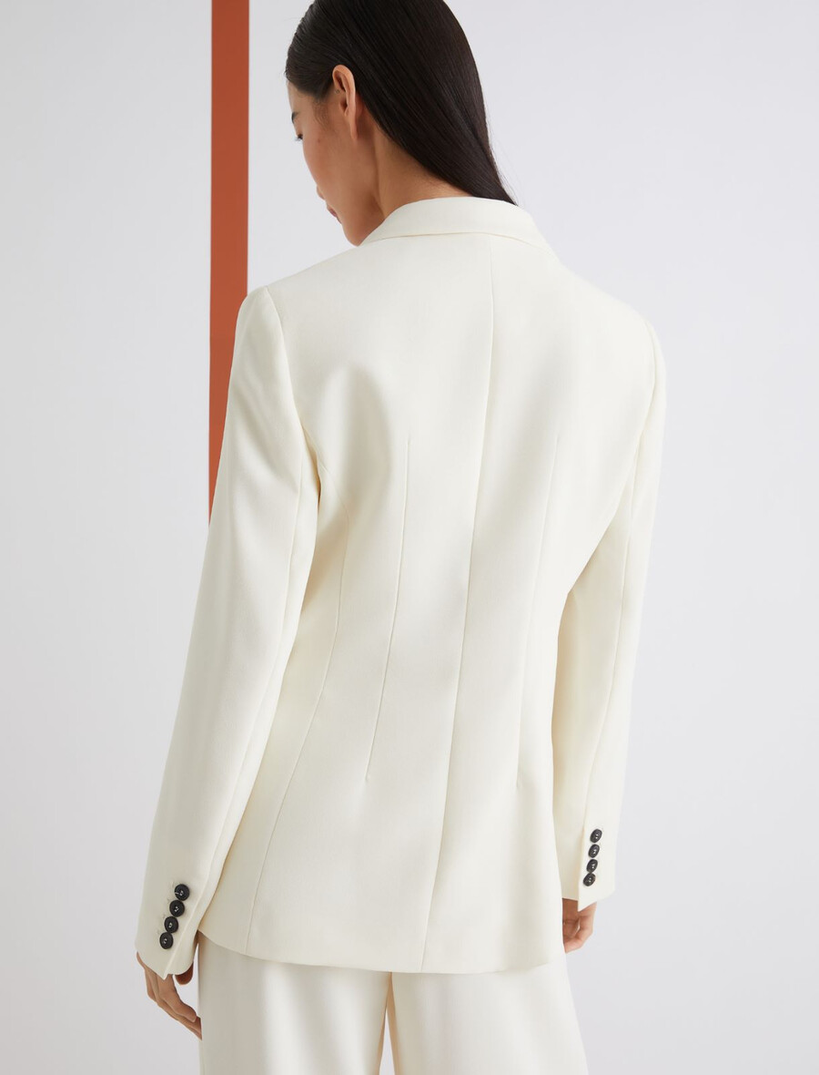 dubbelknäppt jacka - wool white