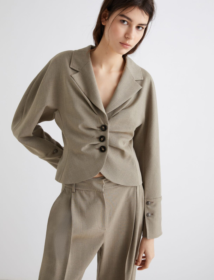 slim fit kort kavaj - laurel