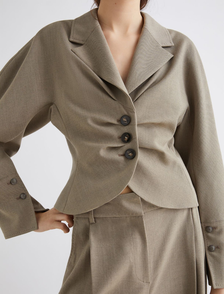 slim fit kort kavaj - laurel