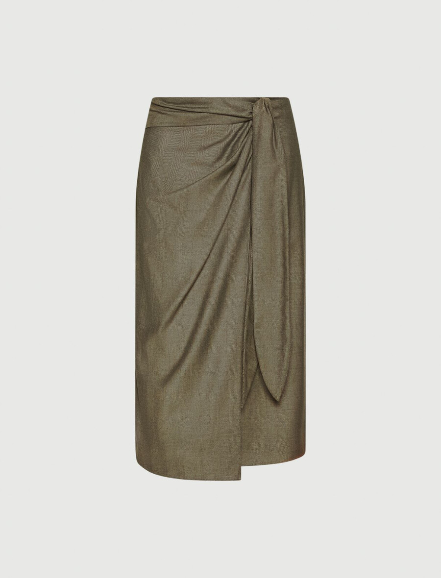 omlottkjol i twill – kaki