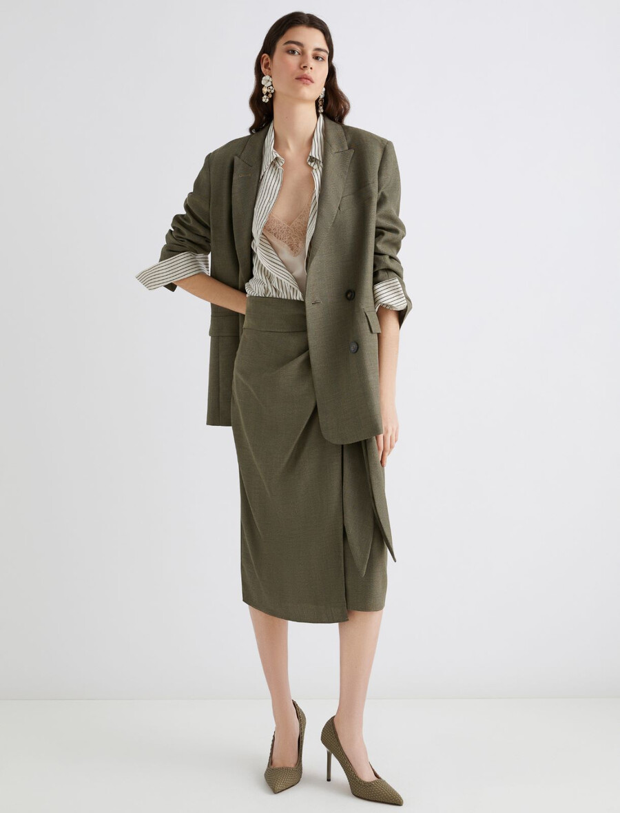 omlottkjol i twill – kaki