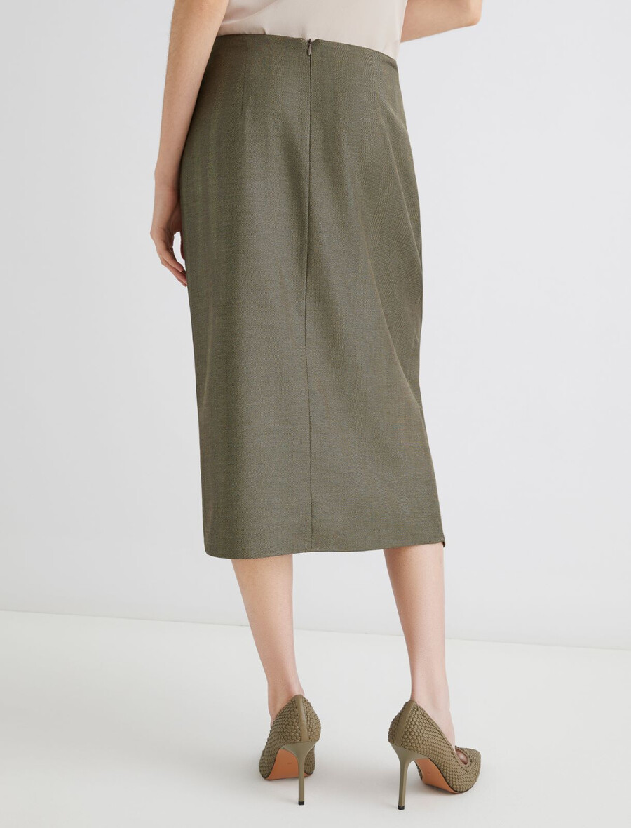 omlottkjol i twill – kaki
