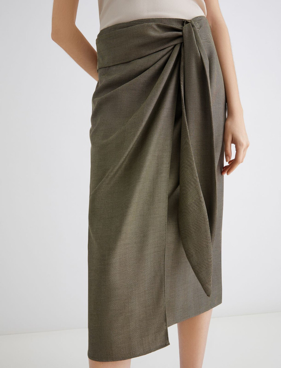 omlottkjol i twill – kaki