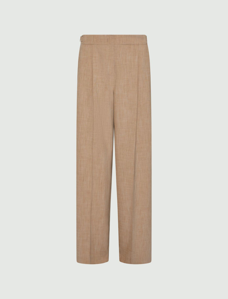 stretchiga vida byxor - beige