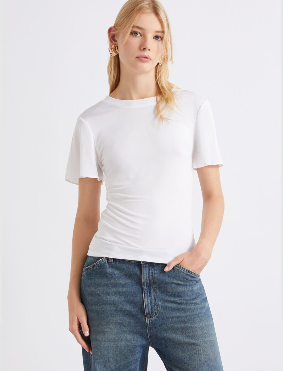viskosjersey-t-shirt - vit