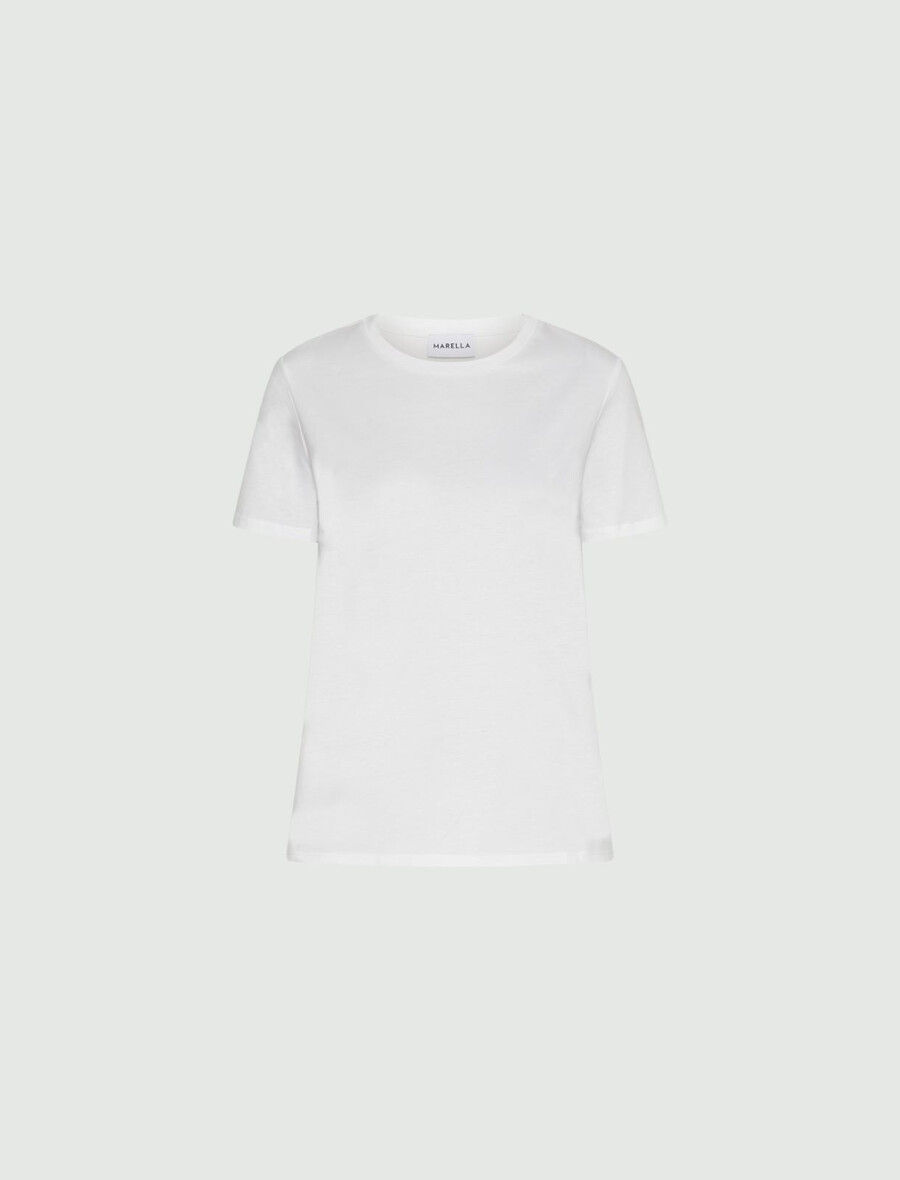 jersey-t-shirt - optisk vit