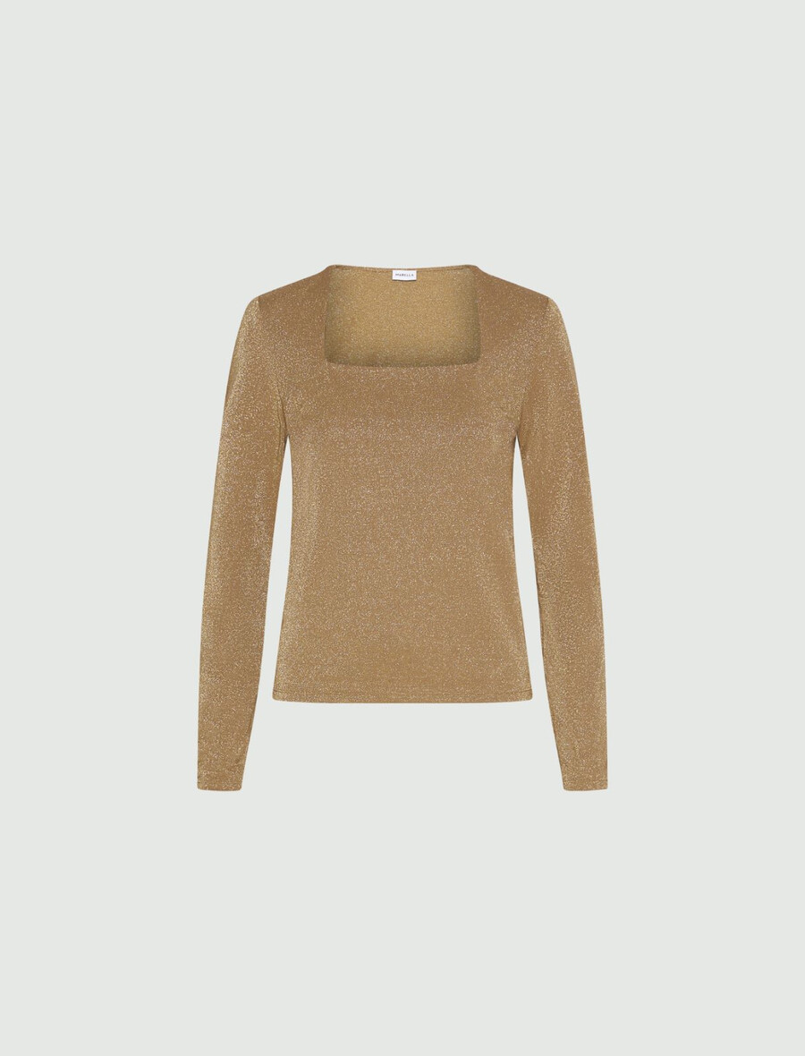 lurexprydd viskos-t-shirt - guld